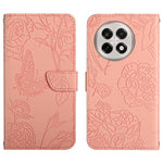 Custodia per cellulare in pelle goffrata con peonia a farfalla, For OnePlus 13T, For OnePlus 13R, For OnePlus 13, For OnePlus Nord 4 5G