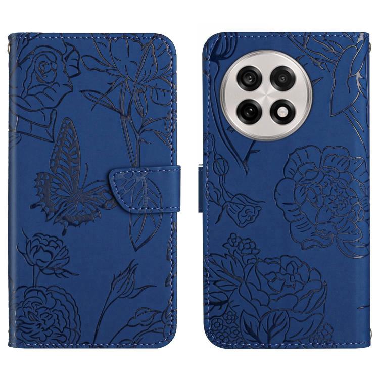 Custodia per cellulare in pelle goffrata con peonia a farfalla, For OnePlus 13T, For OnePlus 13R, For OnePlus 13, For OnePlus Nord 4 5G