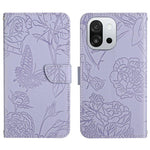 Custodia per cellulare in pelle goffrata con peonia a farfalla, For OnePlus 13T, For OnePlus 13R, For OnePlus 13, For OnePlus Nord 4 5G