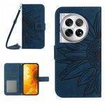 Custodia pelle goffrata Sun Flower con cordino per OnePlus Nord CE4 e 12R 5G