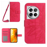 Custodia pelle goffrata Sun Flower con cordino per OnePlus Nord CE4 e 12R 5G