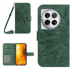 Custodia pelle goffrata Sun Flower con cordino per OnePlus Nord CE4 e 12R 5G
