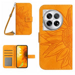 Custodia pelle goffrata Sun Flower con cordino per OnePlus Nord CE4 e 12R 5G