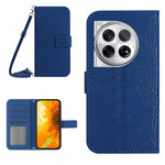 Custodia pelle goffrata Sun Flower con cordino per OnePlus Nord CE4 e 12R 5G