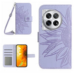 Custodia pelle goffrata Sun Flower con cordino per OnePlus Nord CE4 e 12R 5G