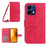 Custodia pelle goffrata Sun Flower con cordino per OnePlus 15 5G e Nord 5 5G /