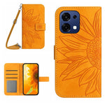 Custodia pelle goffrata Sun Flower con cordino per OnePlus 15 5G e Nord 5 5G /