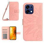 Custodia pelle goffrata Sun Flower con cordino per OnePlus 15 5G e Nord 5 5G /