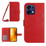 Custodia pelle goffrata Sun Flower con cordino per OnePlus 15 5G e Nord 5 5G /