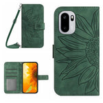 Custodia in pelle goffrata Sun Flower con cordino per OnePlus Nord 6 5G e 15R