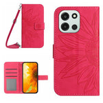 Custodia in pelle goffrata Sun Flower con cordino per OnePlus Nord 6 5G e 15R