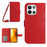 Custodia in pelle goffrata Sun Flower con cordino per OnePlus Nord 6 5G e 15R