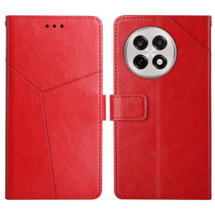 Custodia in pelle con motivo a Y per OnePlus 13T, 13R, 13 e Nord 4 5G
