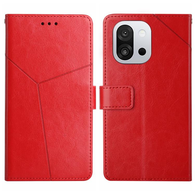 Custodia in pelle con motivo a Y per OnePlus 13T, 13R, 13 e Nord 4 5G