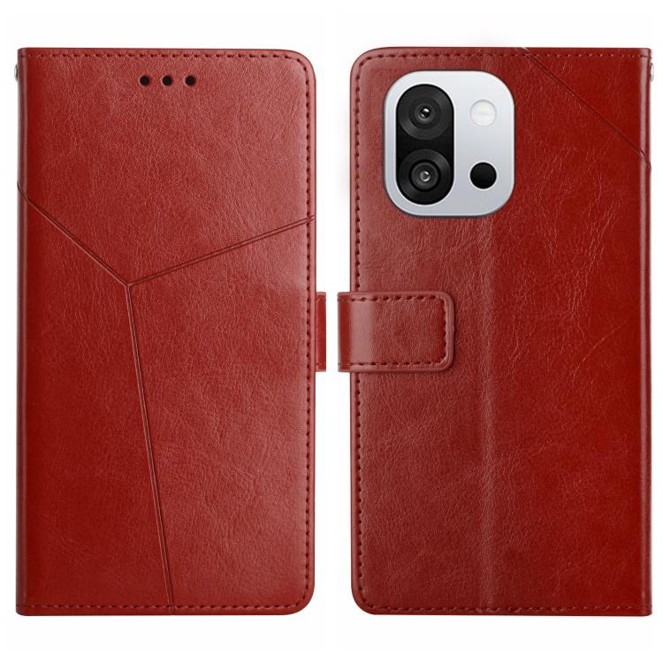 Custodia in pelle con motivo a Y per OnePlus 13T, 13R, 13 e Nord 4 5G