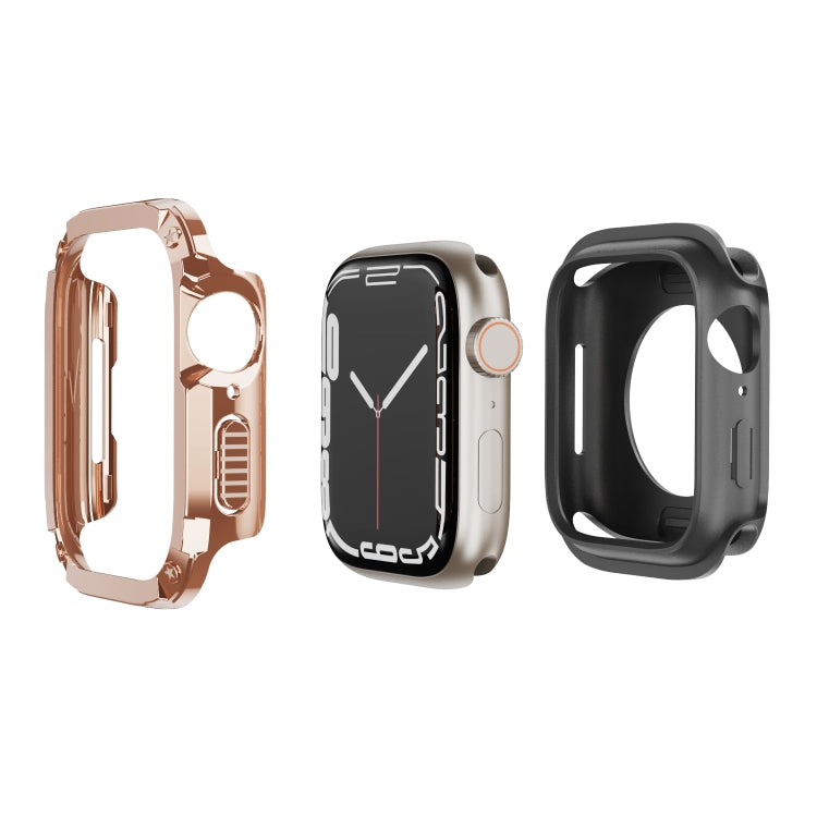 Custodia ibrida TPU e PC per Apple Watch 40-49mm
