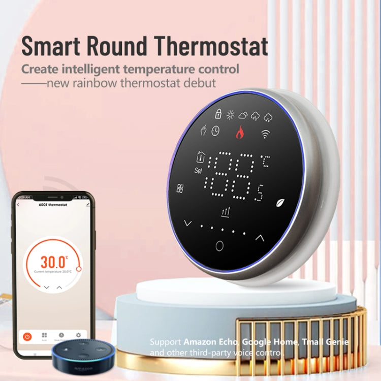 Termostato rotondo intelligente BHT-6001GBLW 16A 95-240V