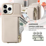 Custodia portafoglio in pelle TPU con cerniera per iPhone 11 Pro