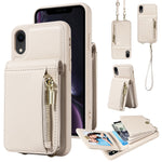 Custodia portafoglio in pelle TPU con cerniera per iPhone 11 Pro