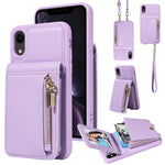 Custodia portafoglio in pelle TPU con cerniera per iPhone 11 Pro