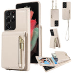 Custodia portafoglio in pelle TPU per Samsung Galaxy S21 Ultra