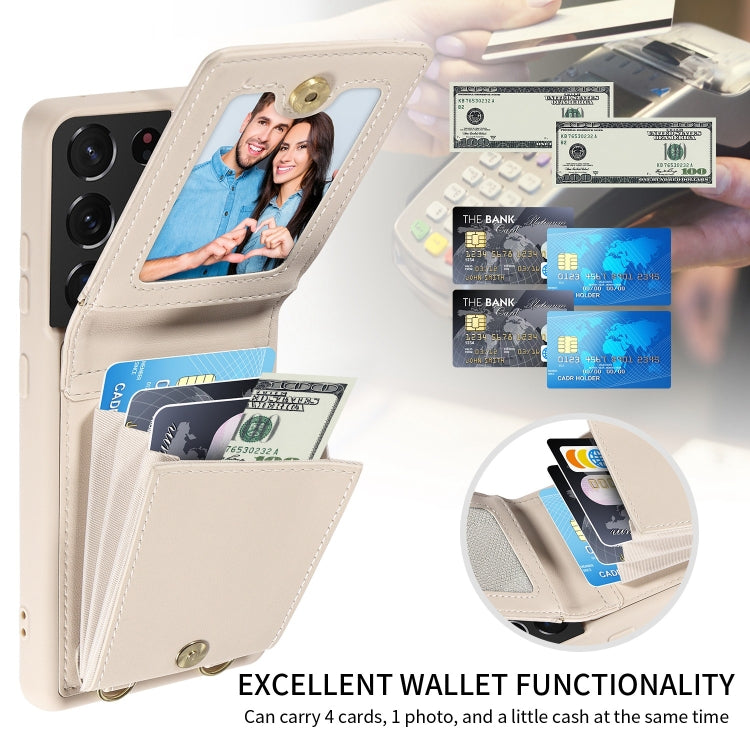 Custodia portafoglio in pelle TPU per Samsung Galaxy S21 Ultra