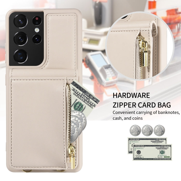 Custodia portafoglio in pelle TPU per Samsung Galaxy S21 Ultra