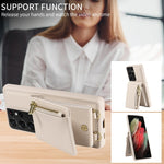 Custodia portafoglio in pelle TPU per Samsung Galaxy S21 Ultra