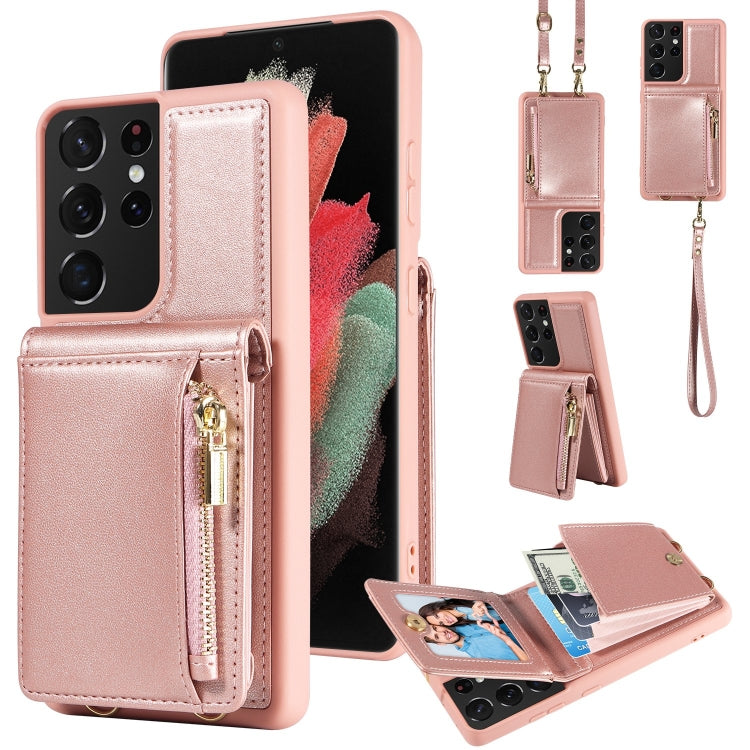 Custodia portafoglio in pelle TPU per Samsung Galaxy S21 Ultra