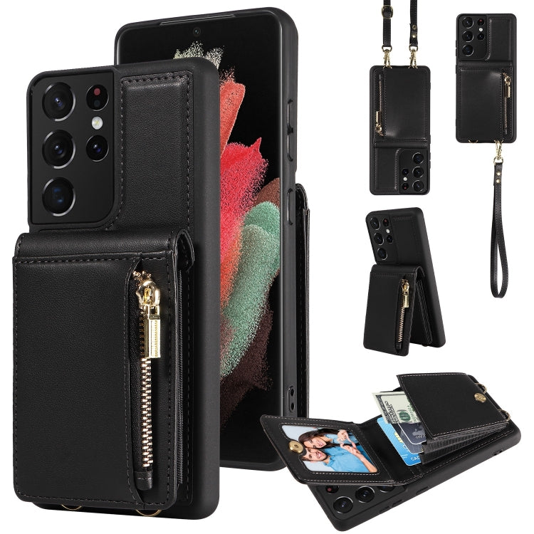 Custodia portafoglio in pelle TPU per Samsung Galaxy S21 Ultra