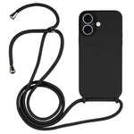 Custodia silicone liquido con cordino per iPhone 15 Pro Max