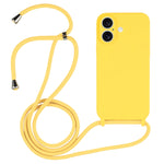 Custodia silicone liquido con cordino per iPhone 15 Pro Max
