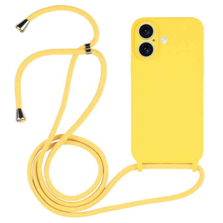 Custodia silicone liquido con cordino per iPhone 15 Pro Max