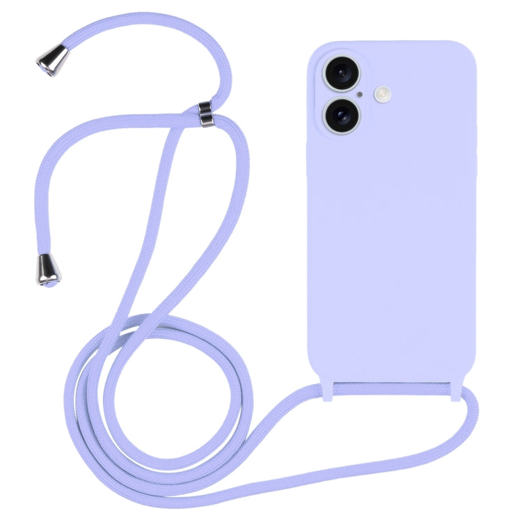 Custodia silicone liquido con cordino per iPhone 15 Pro Max