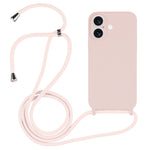 Custodia silicone liquido con cordino per iPhone 15 Pro Max