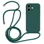 Custodia silicone liquido con cordino per iPhone 15 Pro Max