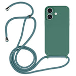 Custodia silicone liquido con cordino per iPhone 15 Pro Max