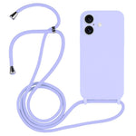 Custodia silicone liquido con cordino per iPhone 16 Pro