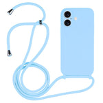 Custodia silicone liquido con cordino per iPhone 16 Pro