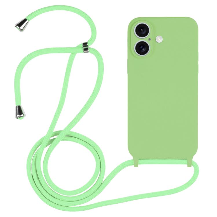 Custodia silicone liquido con cordino per iPhone 16 Pro