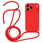Custodia in silicone liquido con cordino per iPhone 16 Pro Max
