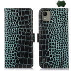 Custodia per telefono in pelle di vacchetta di coccodrillo, For Nokia G42 5G, For Nokia XR21, For Nokia C110