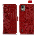Custodia per telefono in pelle di vacchetta di coccodrillo, For Nokia G42 5G, For Nokia XR21, For Nokia C110