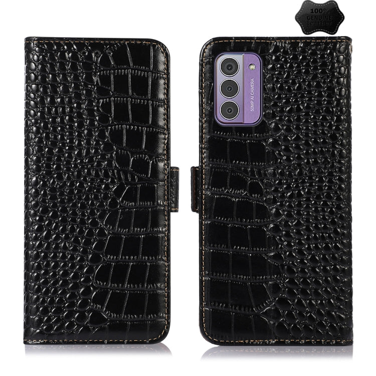 Custodia per telefono in pelle di vacchetta di coccodrillo, For Nokia G42 5G, For Nokia XR21, For Nokia C110