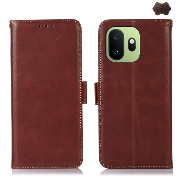 Custodia RFID in vera pelle con struttura magnetica per OnePlus Nord CE6 Lite e