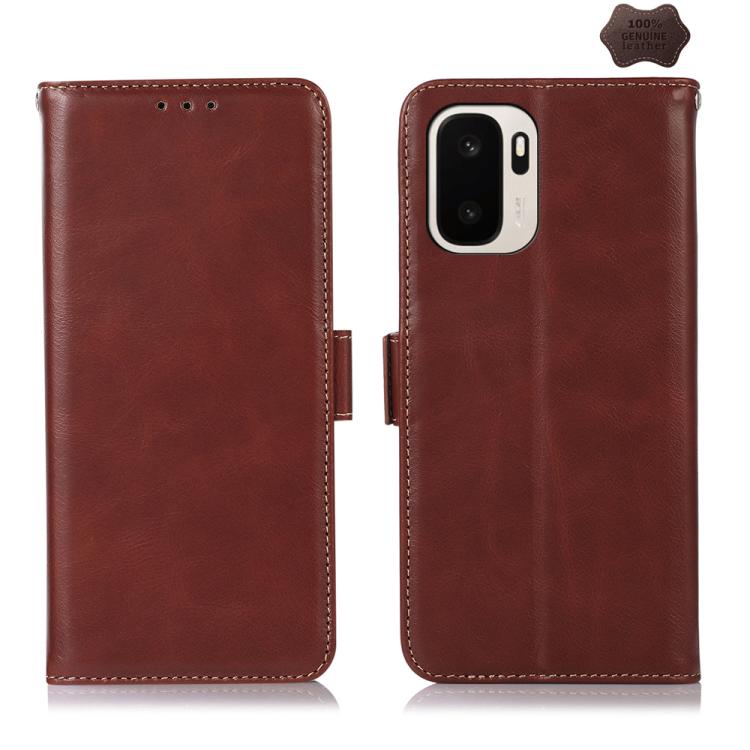 Custodia RFID in vera pelle con struttura magnetica per OnePlus Nord CE6 Lite e
