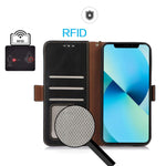 Custodia RFID in vera pelle con struttura magnetica per OnePlus Nord CE6 Lite e