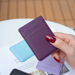 Adesivo posteriore in pelle PU con slot per carte