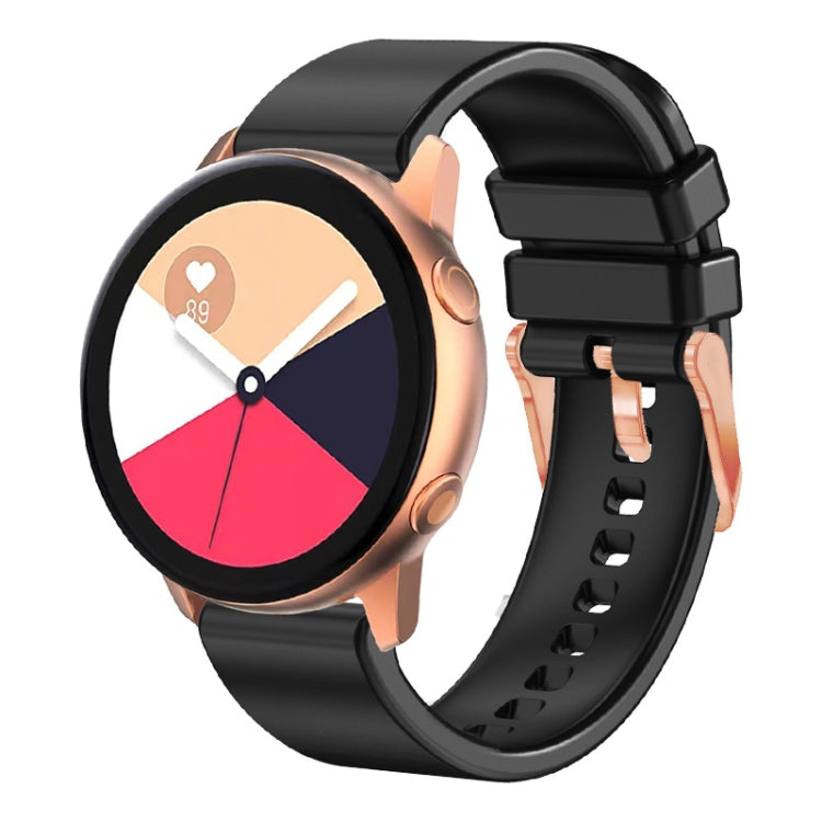Cinturino in silicone 20mm con fibbia oro rosa per Amazfit