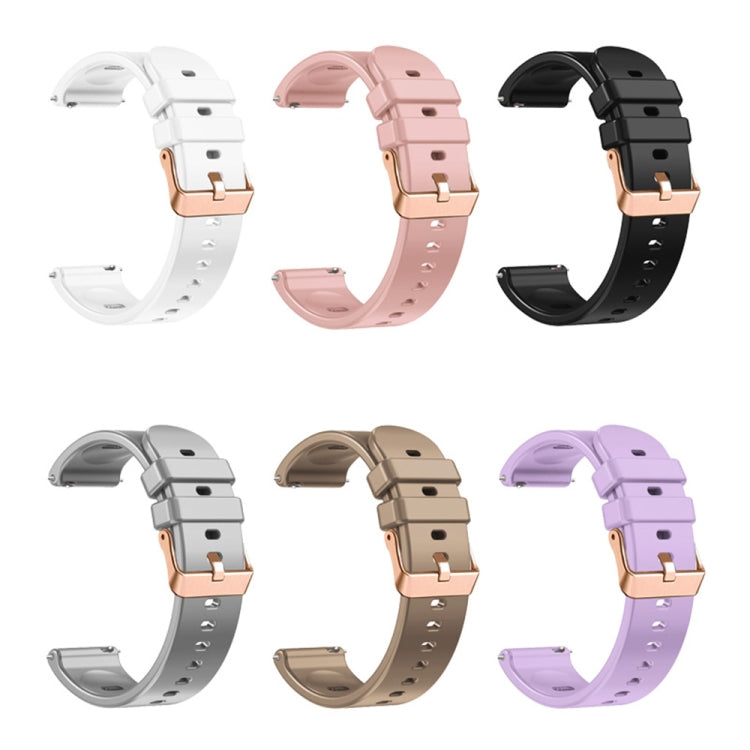 Cinturino in silicone 20mm con fibbia oro rosa per Amazfit